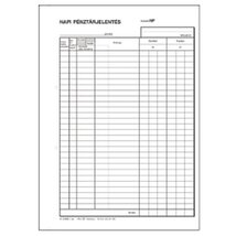 B.13-25/V A4 25x2+2lapos álló "Napi pénztárjelentés" nyomtatvány B.13-25/V A4 25x2+2lapos álló "Napi pénztárjelentés" nyomtatvány