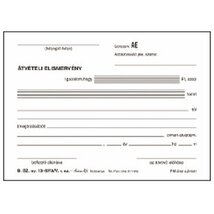 B.13-67/A/V A6 50x3lap fekvő "Átvételi elismervény" nyomtatvány B.13-67/A/V A6 50x3lap fekvő "Átvételi elismervény" nyomtatvány