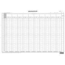 C.60-3 420x295mm 10 fős jelenléti ív nyomtatvány C.60-3 420x295mm 10 fős jelenléti ív nyomtatvány