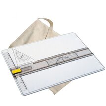 Aristo A3 műszaki rajztábla + háromszög vonalzó + hordtáska írószer szett