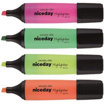 Niceday 4db-os vegyes színű szövegkiemelő