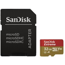 SanDisk 32GB SD micro (SDHC Class 10 UHS-I V30) Extreme Pro memória kártya adapterrel SanDisk 32GB SD micro (SDHC Class 10 UHS-I V30) Extreme Pro memória kártya adapterrel