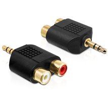 Delock 65365 sztereó jack 3.5 mm 3 pin apa > 2 x RCA (Cinch) anya audio adapter