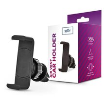 Setty TF-0063 univerzális szellőzőrácsba illeszthető fekete autós telefon tartó Setty TF-0063 univerzális szellőzőrácsba illeszthető fekete autós telefon tartó