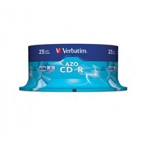 VERBATIM CDV7052B25 CD-R Crystal cake box CD lemez 25db/csomag VERBATIM CDV7052B25 CD-R Crystal cake box CD lemez 25db/csomag