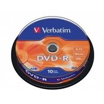 VERBATIM DVDV-16B10 DVD-R cake box DVD lemez 10db/csomag VERBATIM DVDV-16B10 DVD-R cake box DVD lemez 10db/csomag