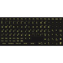 PRC zöld betű fekete alapon magyar billentyűzet matrica