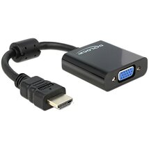 Delock 65512 HDMI apa > VGA anya fekete adapter Delock 65512 HDMI apa > VGA anya fekete adapter