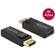 Delock 65573 Displayport 1.2 dugó > HDMI hüvely 4K aktív fekete adapter Delock 65573 Displayport 1.2 dugó > HDMI hüvely 4K aktív fekete adapter