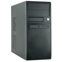 Chieftec CG-04B-OP Mesh szériás táp nélküli fekete mATX / ATX ház