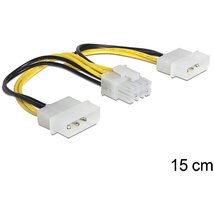 Delock 83410 8 pines EPS > 2 x 4 pines Molex tápkábel