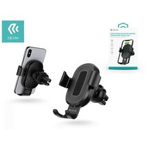 Devia ST329906 V.2 önzáró/nyitó funkcióval 10W szellőzőrácsba illeszthető vezeték nélküli autós gyorstöltő és tartó Devia ST329906 V.2 önzáró/nyitó funkcióval 10W szellőzőrácsba illeszthető vezeték nélküli autós gyorstöltő és tartó