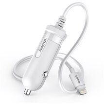 Hama 178303 iPad/iPhone Lightning (MFI) 2,4A fehér autós töltő Hama 178303 iPad/iPhone Lightning (MFI) 2,4A fehér autós töltő