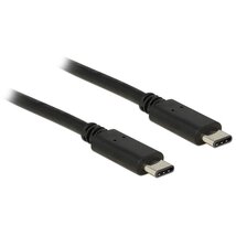 Delock 0,5m USB Type-C 2.0 apa - USB Type-C 2.0 apa fekete kábel Delock 0,5m USB Type-C 2.0 apa - USB Type-C 2.0 apa fekete kábel