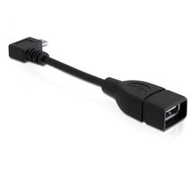Delock 11cm USB kábel, mikro-B, forgatott - USB2.0-A anya OTG