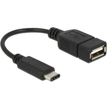 Delock 15cm USB Type-C 2.0 apa - USB 2.0 A típusú anya fekete adatkábel Delock 15cm USB Type-C 2.0 apa - USB 2.0 A típusú anya fekete adatkábel