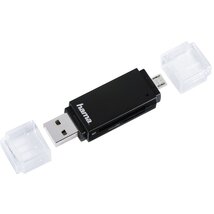 Hama 181056 USB 2.0 mobil-tablet fekete SD/micro kártyaolvasó Hama 181056 USB 2.0 mobil-tablet fekete SD/micro kártyaolvasó
