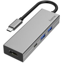 Hama 200107 ezüst USB 3.1 Type-C HUB (2x USB A, 1x USB TYPE-C, HDMI) Hama 200107 ezüst USB 3.1 Type-C HUB (2x USB A, 1x USB TYPE-C, HDMI)
