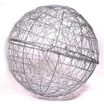 Iris Gömb alakú 40cm/ezüst színű festett fém dekoráció