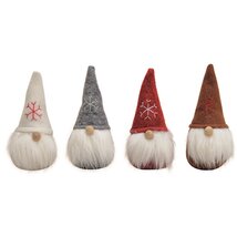 Plüss 12x6cm gnóm dekoráció