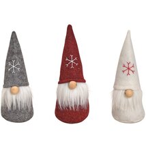 Plüss 7x20x7cm gnóm dekoráció