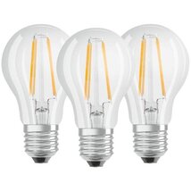Osram Base átlátszó üveg búra/6,5W/806lm/4000K/E27/dobozos LED körte izzó 3 db Osram Base átlátszó üveg búra/6,5W/806lm/4000K/E27/dobozos LED körte izzó 3 db
