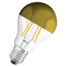 Osram Star üveg búra/6,5W/700lm/2700K/E27 arany tetőtükrös LED körte izzó