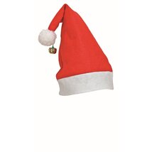 Piros 40cm-es mikulás sapka