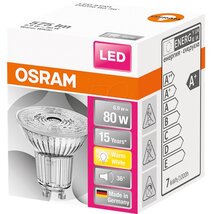 Osram Star PAR16 üveg ház/6,9W/575lm/2700K/GU10/230V/36fok/83lm/W LED spot izzó