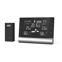 Hama "BLACK LINE PLUS" fekete időjárás állomás