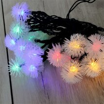 Zúzmara alakú 3cm/5m/IPX3 szabványos/több színű/20db LED-es/napelemes fénydekoráció Zúzmara alakú 3cm/5m/IPX3 szabványos/több színű/20db LED-es/napelemes fénydekoráció