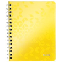 Leitz Wow A5 kockás sárga spirálfüzet