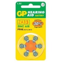 GP Hearing Aid ZA13 (7000ZD, PR48) Cink-levegő hallókészülék elem 6db/bliszter