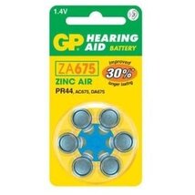 GP Hearing Aid ZA675 (7003ZD, PR44) Cink-levegő hallókészülék elem 6db/bliszter