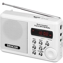 Sencor SRD 215 W fehér MP3 lejátszó és kisrádió