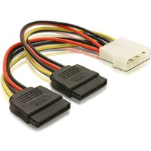 Delock 2 db SATA HDD – 4 tűs apa (Molex) hálózati kábel