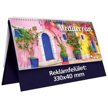 Kalendart 2022-es T054 Mediterrán álló kék asztali naptár Kalendart 2022-es T054 Mediterrán álló kék asztali naptár