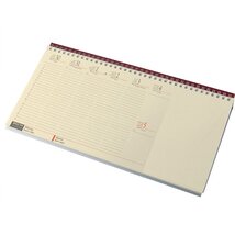 Realsystem 2022-es 7942-19 blokktömbös sárga papíros fekvő bordó asztali naptár