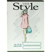 Design Style A5 vonalas 21-32 iskolai tűzött füzet