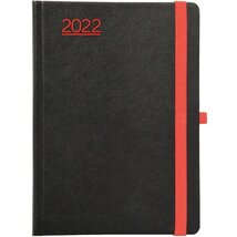 Kalendart Nero 2022-es N015 A5 heti beosztású fekete/piros határidőnapló Kalendart Nero 2022-es N015 A5 heti beosztású fekete/piros határidőnapló