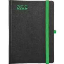 Kalendart Nero 2022-es N015 A5 heti beosztású fekete/zöld határidőnapló Kalendart Nero 2022-es N015 A5 heti beosztású fekete/zöld határidőnapló
