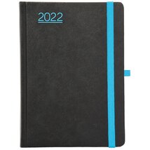 Kalendart Nero 2022-es N021 A5 napi beosztású fekete-kék határidőnapló Kalendart Nero 2022-es N021 A5 napi beosztású fekete-kék határidőnapló