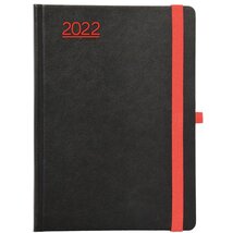 Kalendart Nero 2022-es N021 A5 napi beosztású fekete-piros határidőnapló Kalendart Nero 2022-es N021 A5 napi beosztású fekete-piros határidőnapló