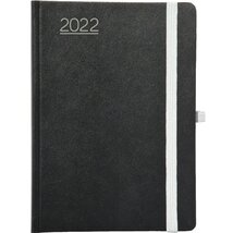 Kalendart Nero 2022-es N021 A5 napi beosztású fekete/szürke határidőnapló Kalendart Nero 2022-es N021 A5 napi beosztású fekete/szürke határidőnapló