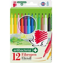 ICO Süni 300 D12 antibakteriális 12 különféle színű rostirónkészlet