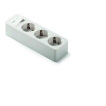 FAMATEL 2523 kapcsolóval fehér 16A-250V hármas földelt szerelhető elosztó