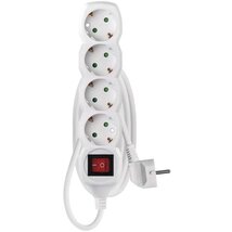 EMOS P1421R 4 aljzat 1,5méter 1,5mm2 kapcsolós fehér hosszabbító EMOS P1421R 4 aljzat 1,5méter 1,5mm2 kapcsolós fehér hosszabbító