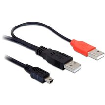 Delock kábel, 2db USB-A 2.0 apa - USB mini 5 tűs