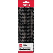 Deli 14mm 12db-os fekete műanyag spirál
