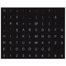 PRC fehér betű fekete alap magyar billentyűzet matrica